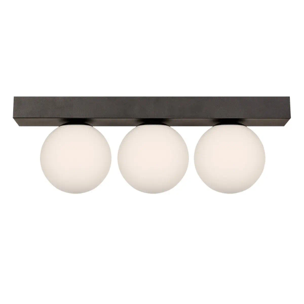 Lampa kulista przysufitowa SPHERE 1204 Zumaline do sypialni czarny biały