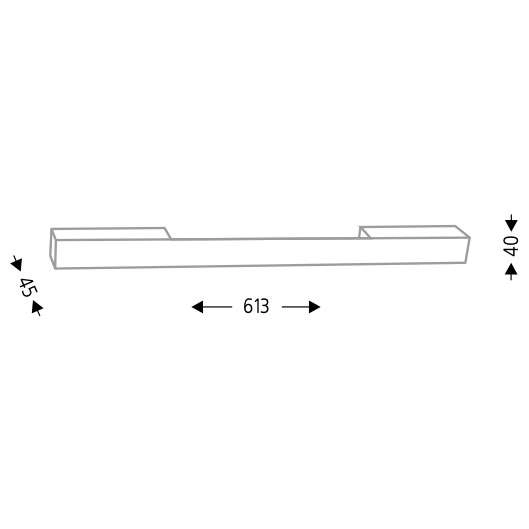 LAMPA ścienna TENDO 4454 Shilo metalowa OPRAWA prostokątna LED 12,4W 3000K belka czarna