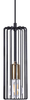 Wisząca lampa Gabia K-4935 industrialna czarna złota