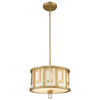 Klasyczna LAMPA wisząca GN-LEMURIA-P-M Elstead GILDED NOLA okrągła OPRAWA metalowa złota biała