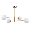 LAMPA sufitowa EVORA PND-55342-4-HB Italux molekuły kule mosiądz białe