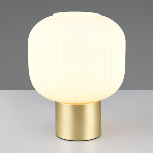 Stołowa lampka nocna DIVA 519800108 bańka kula do salonu złoty biały czarny