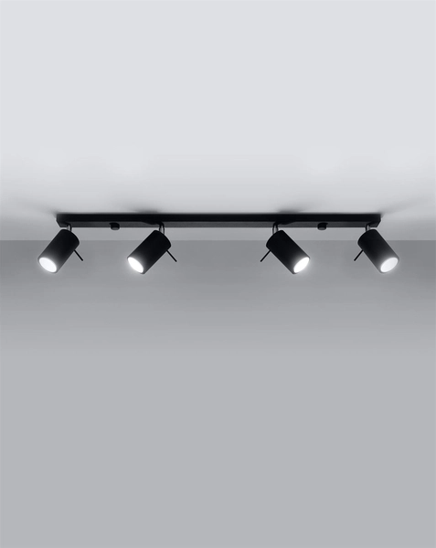 Sufitowa listwa reflektorowa Ring SL.0332 Sollux regulacja czarna