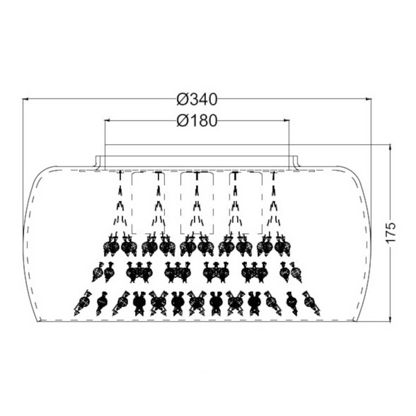Plafoniera dekoracyjna CRYSTEL 616700306 Trio kryształy chrom przezroczysty
