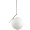 LAMPA wisząca CONDI MDM-7475/1-L-SN MDECO loftowa OPRAWA szklany ZWIS kula ball satyna biała
