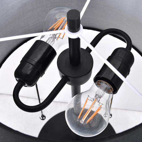 Nocna lampka sypialniana Fogo LP-0304/2T BK Light Prestige abażurowa czarna