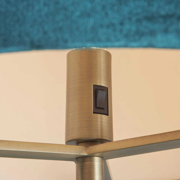 Salonowa lampa podłogowa Hayfield 95838 Endon zielona mosiądz