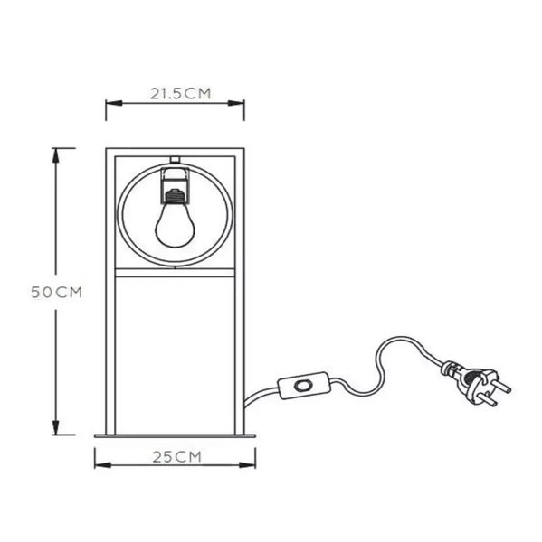 Lampka na stolik SUUS 00527/01/30 Lucide loft do salonu czarna