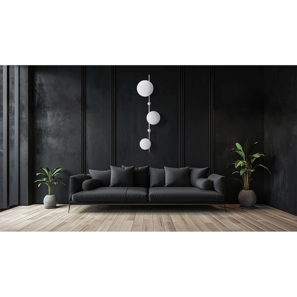 Potrójny kinkiet ścienny Pero K-5325 Kaja do jadalni metalowy biały