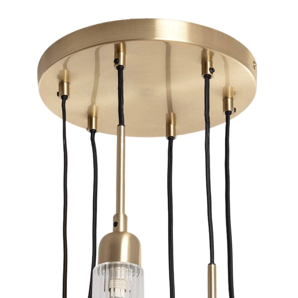 Kaskadowa lampa wisząca Speranza ABR-LWSPR-6XG9 szklana złota