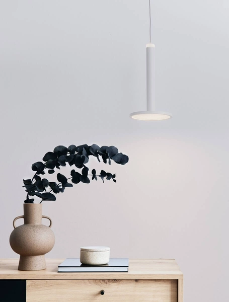 Ledowa lampa wisząca ESQUEL LE42737 11W 3000K do pokoju oprawa biała