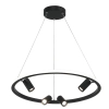 Lampa ring z reflektorami wisząca 22012 LED 47W 3000K do salonu czarny