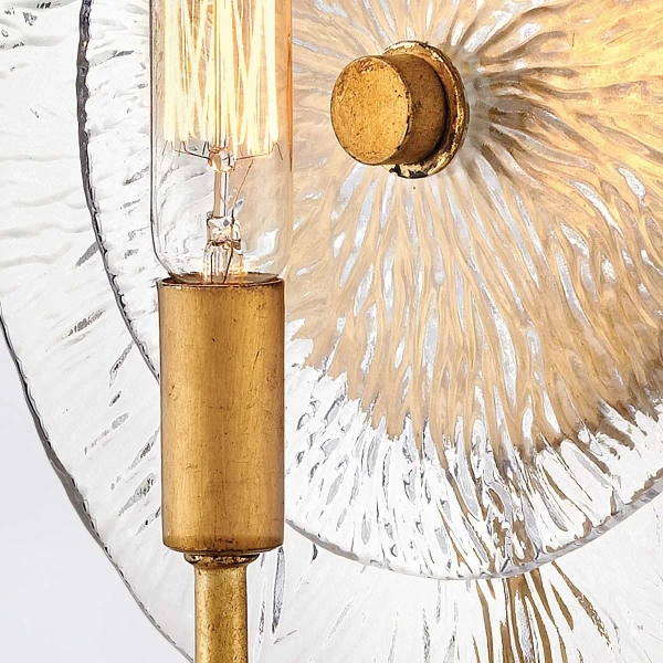 Szklany kinkiet do przedpokoju Rene QN-RENE-WB1-DSB IP44 mosiądz