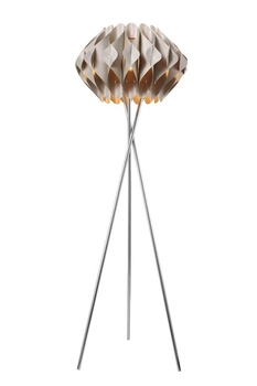 Nowoczesna lampa podłogowa Ruben na trójnogu beżowa