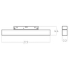 Liniowa lampa magnetyczna ALFA SAGA AZ6284 LED 12W 3000-6000K DALI czarny