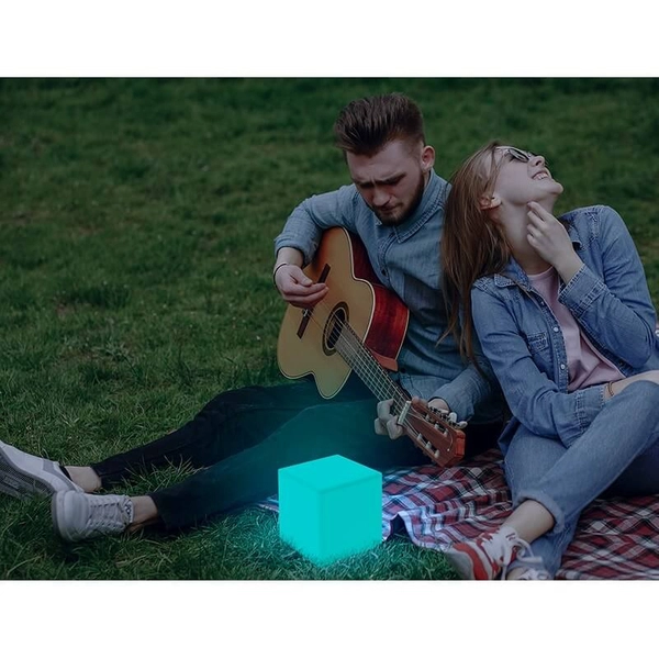 Solarna lampa podłogowa Cuby LUMCB020SSNW LED 1W 3000-6500K IP65 biała