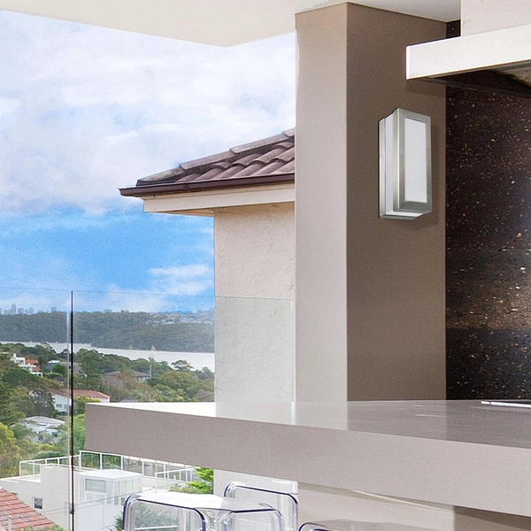 Kinkiet LAMPA elewacyjna STUTTGART 8170 Rabalux zewnętrzna OPRAWA prostkątny kinkiet IP44 stal nierdzewna