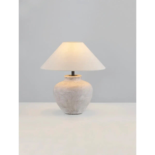 Lampka nocna ceramiczna BELUNCA LE45281 na komodę beżowa