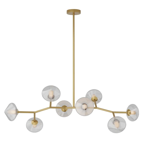 Molekułowa zwisająca lampa 23023 szklane kule do jadalni złote