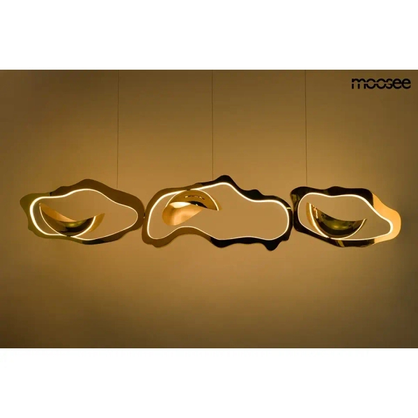 Potrójna lampa wisząca CHAIN złota MSE1501100588 3xLED 54W 3000K nad stół
