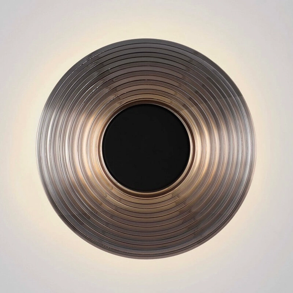 Okrągły kinkiet ścienny BERMUDEZ LE44930 LED 8W 3000K srebrny przydymiony