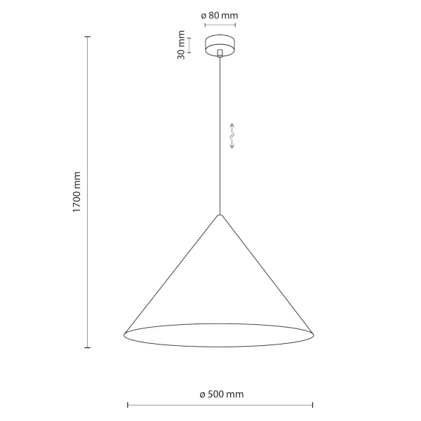 Metalowa lampa wisząca CONO 10089 trójkątna ceglany