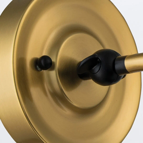 Lampa ścienna metalowa Provence PV1-AB-MB stożek do sypialni czarna mosiądz