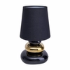 Abażurowa lampka nocna Stoney 3045358 Nave ceramiczna czarna złota