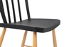 Krzesło MILA z ergonomicznym oparciem czarne drewniane