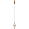 Szklana lampa zwis Fuente PND-34395-1-HBR LED 5W 3000K złoty przezroczysty