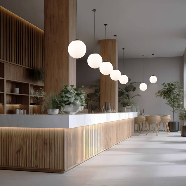 Zwisająca lampa do jadalni Esme 5671 minimalistyczna czarna biała