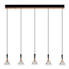 Lampa wisząca na belce GUAY LE44216 LED 30W 3000K crystals czarna złota