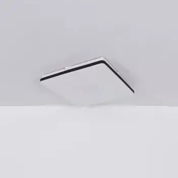 Kwadratowy plafon ULLY 48025OBSH Globo LED 24W 2700-6500K biały czarny