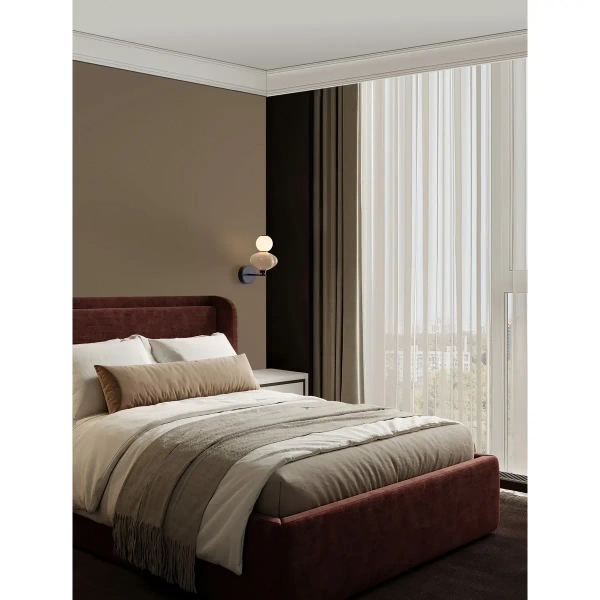 Kinkiet ścienny szklany CASURNO LE45227 LED 8W 3000K do jadalni beżowy