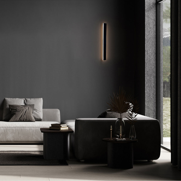 Podłużna lampa ścienna Bodo LP-789/1W 60 BK LED 12W 3000-6000K IP54 czarny