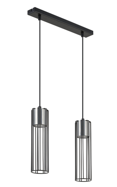 Srebrna lampa wisząca Fobia industrialny zwis druciaki