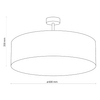 Okrągły plafon sypialniany Rondo 4245 TK Lighting tkaninowy czarny biały