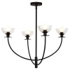 Wielopunktowa lampa wisząca Sylvia ALM-SYLVIA4-BK-CL szklany czarny