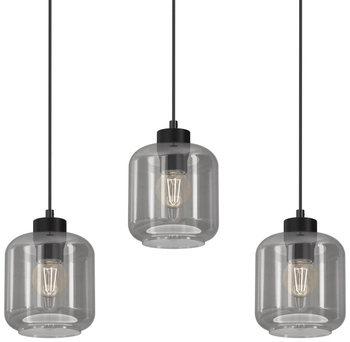 Lampa wisząca Sombra MLP8374 3-płomienna przydymiona czarna