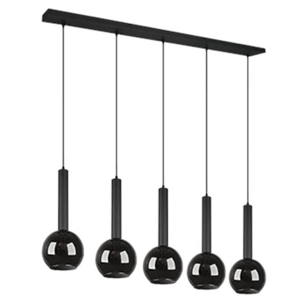 Zawieszana lampa na belce CLAYTON 310300532 Trio balls czarny