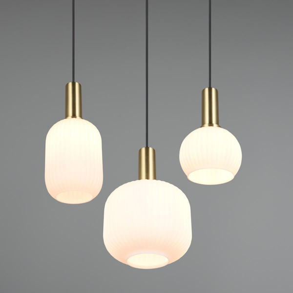 Lampa zwisająca kuchenna DIVA 319830308 kaskada zwis czarny złoty biały