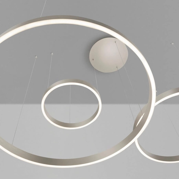 Pierścieniowa lampa wisząca BARI LE44316 LED 181W 3000K srebrna