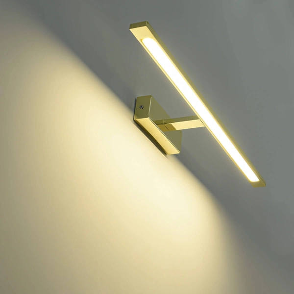 Łazienkowa LAMPA ścienna ISLA GS-LWB-20W GOLD Light Prestige OPRAWA kinkiet LED 20W 4000K galeryjka nad lustro IP44 złota