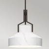 Nowoczesna wisząca lampa Brecken QZ-BRECKEN-2P-OZ-OPAL czarna biała