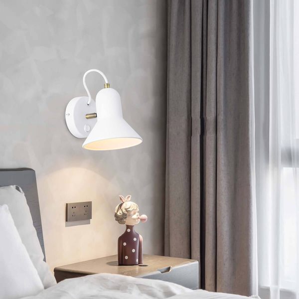 Kinkiet LAMPA ścienna ASTAMA LP-1122/1W WH Light Prestige industrialna OPRAWA metalowa regulowana biała