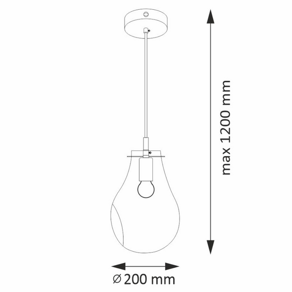 Loftowa LAMPA wisząca KIMBERLY 316264 Polux szklana OPRAWA zwis złoty