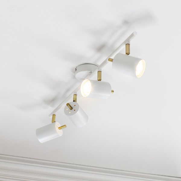 Lampa sufitowa Gull 59933 Endon spot do jadalni na listwie biały
