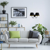 Lampa ścienna Sasto K-4338 z abażurami czarna złota