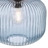 Szklana wisząca lampa Demarius DEM0123 do przedpokoju niebieska czarna