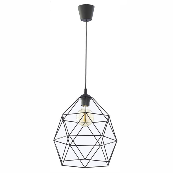 Druciana klatka wisząca Galaxy 3455 TK Lighting loftowa metalowa czarna